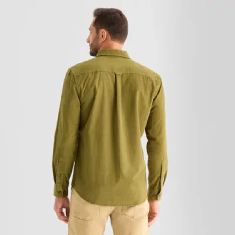 mutual weave Mens Long Sleeve Regular Fit Button-Down Shirt