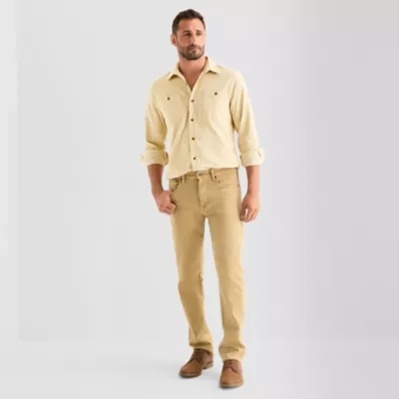 mutual weave Mens Long Sleeve Regular Fit Button-Down Shirt