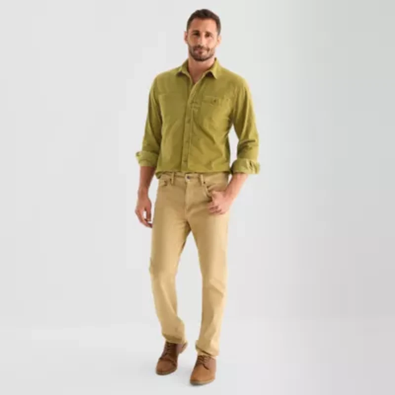 mutual weave Mens Long Sleeve Regular Fit Button-Down Shirt