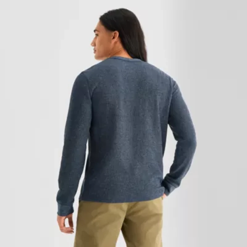 mutual weave Mens Crew Neck Long Sleeve T-Shirt