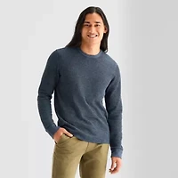 mutual weave Mens Crew Neck Long Sleeve T-Shirt