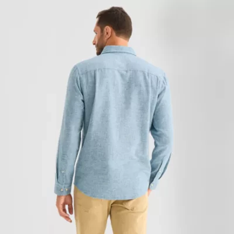 mutual weave Mens Long Sleeve Classic Fit Button-Down Shirt