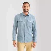 mutual weave Mens Long Sleeve Classic Fit Button-Down Shirt
