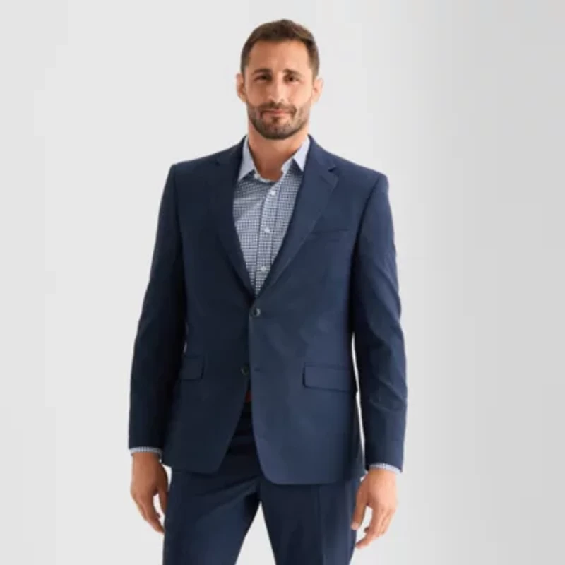 Van Heusen Birdseye Mens Stretch Fabric Modern Fit Suit Jacket