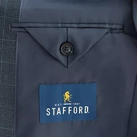 Stafford Mens Classic Fit Checked Suit Jacket