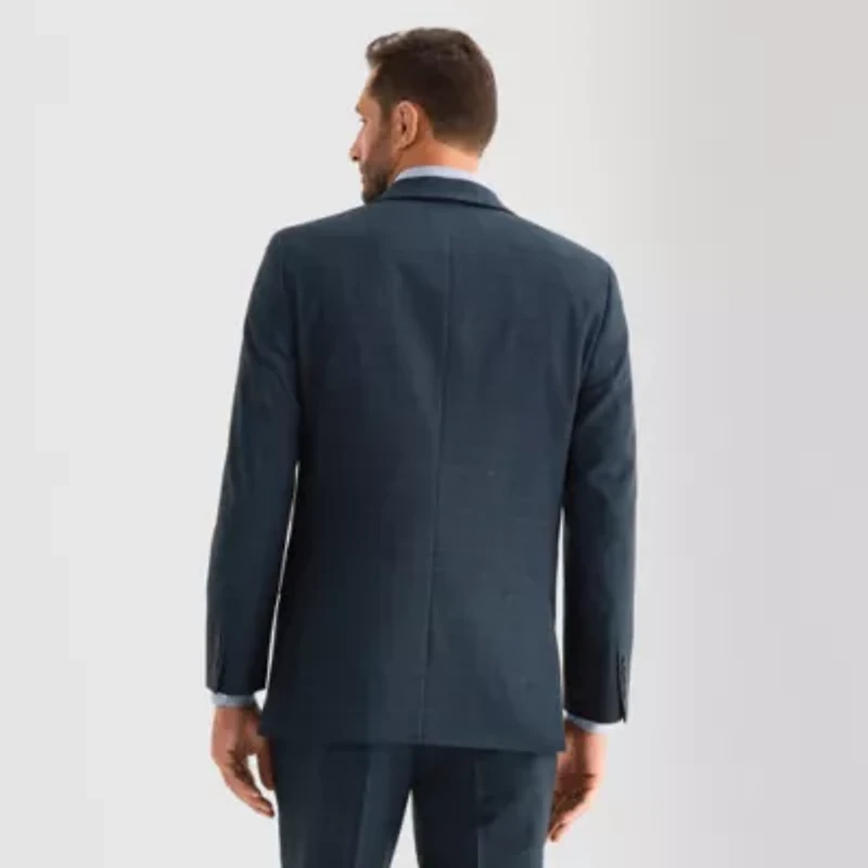 Stafford Mens Classic Fit Checked Suit Jacket