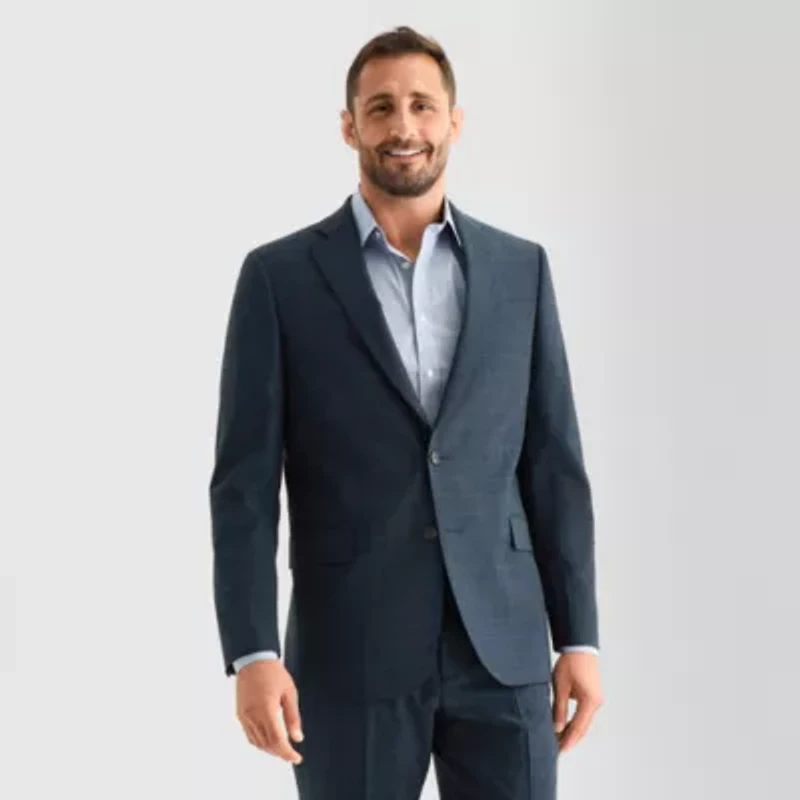 Stafford Mens Classic Fit Checked Suit Jacket