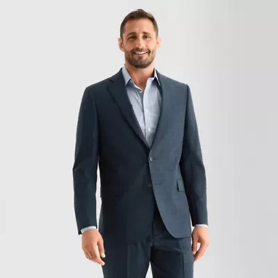 Stafford Mens Classic Fit Checked Suit Jacket