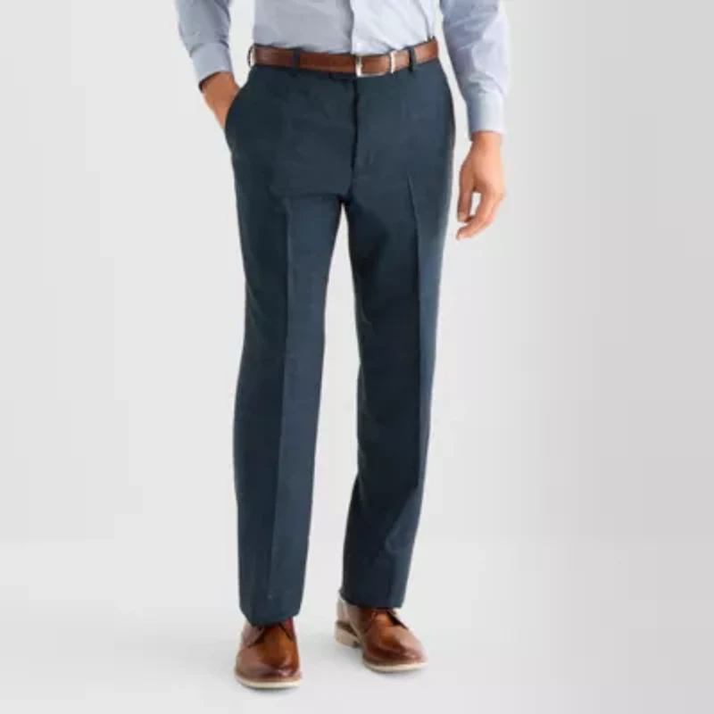 Stafford Mens Checked Classic Fit Flat Front Suit Pant