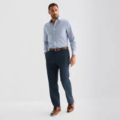 Stafford Mens Checked Classic Fit Flat Front Suit Pant