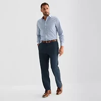 Stafford Mens Checked Classic Fit Flat Front Suit Pant
