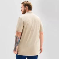 St. John's Bay Premium Stretch Big and Tall Mens Classic Fit Short Sleeve Polo Shirt