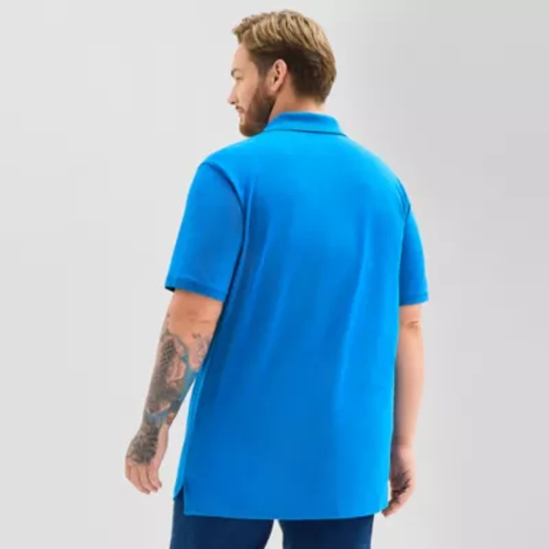 St. John's Bay Premium Stretch Big and Tall Mens Classic Fit Short Sleeve Polo Shirt