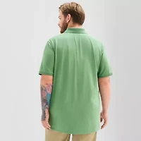 St. John's Bay Premium Stretch Big and Tall Mens Classic Fit Short Sleeve Polo Shirt