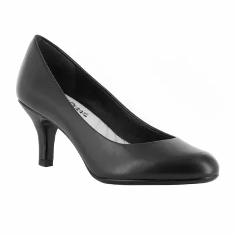 Easy Street Passion Womens Round Stiletto Heel Pumps