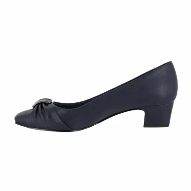 Easy Street Eloise Womens Closed Toe Block Heel Pumps