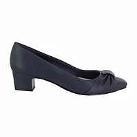 Easy Street Eloise Womens Closed Toe Block Heel Pumps