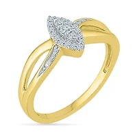 Womens / CT. T.W. Natural White Diamond 10K Gold Cocktail Ring