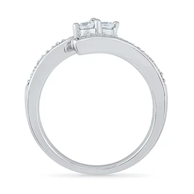 Womens 1/4 CT. T.W. Natural White Diamond 10K Gold Cocktail Ring