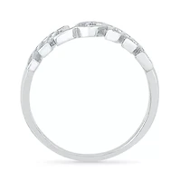"Mom" Womens 2MM 1/8 CT. T.W. Natural White Diamond 10K Gold Band