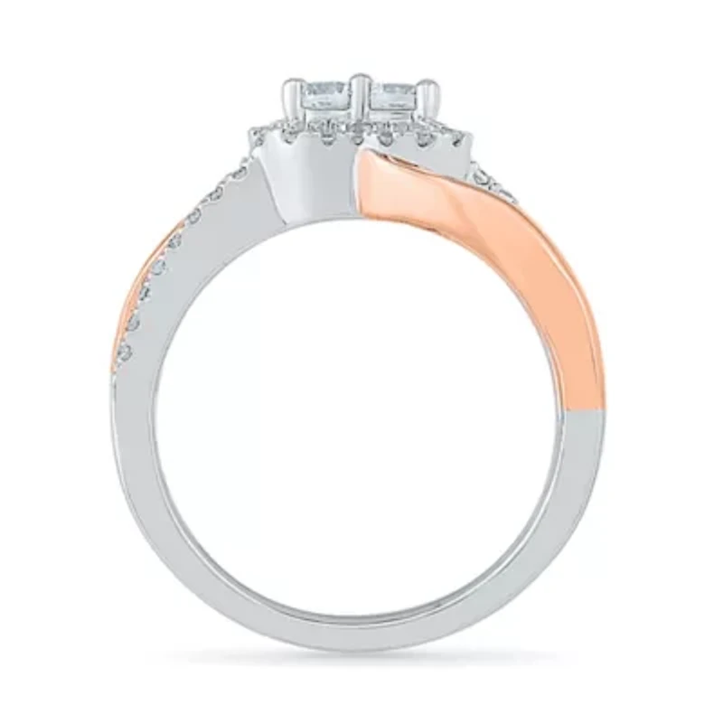 Womens 2MM 1/2 CT. T.W. Natural White Diamond 10K Gold Band