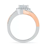 Womens 2MM 1/2 CT. T.W. Natural White Diamond 10K Gold Band