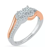 Womens 2MM 1/2 CT. T.W. Natural White Diamond 10K Gold Band