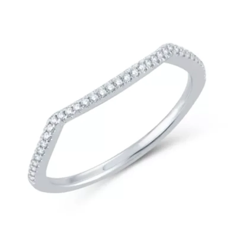 Signature By Modern Bride Womens 1/ CT. T.W. Natural White Diamond 14K Gold Wedding Band