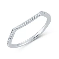 Signature By Modern Bride Womens 1/ CT. T.W. Natural White Diamond 14K Gold Wedding Band