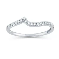 Womens 1/6 CT. T.W. Natural White Diamond 14K Gold Wedding Band