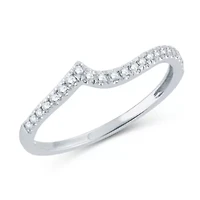 Womens 1/6 CT. T.W. Natural White Diamond 14K Gold Wedding Band