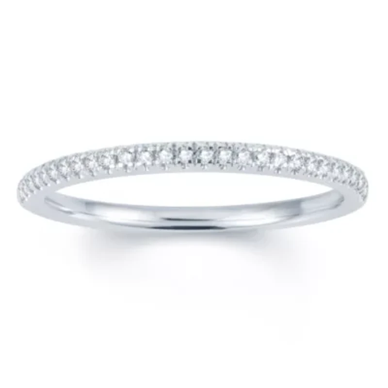 Womens 1/10 CT. T.W. Natural White Diamond 14K Gold Wedding Band