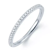 Womens 1/10 CT. T.W. Natural White Diamond 14K Gold Wedding Band