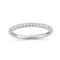 Womens 1/5 CT. Natural White Diamond 14K Gold Wedding Band