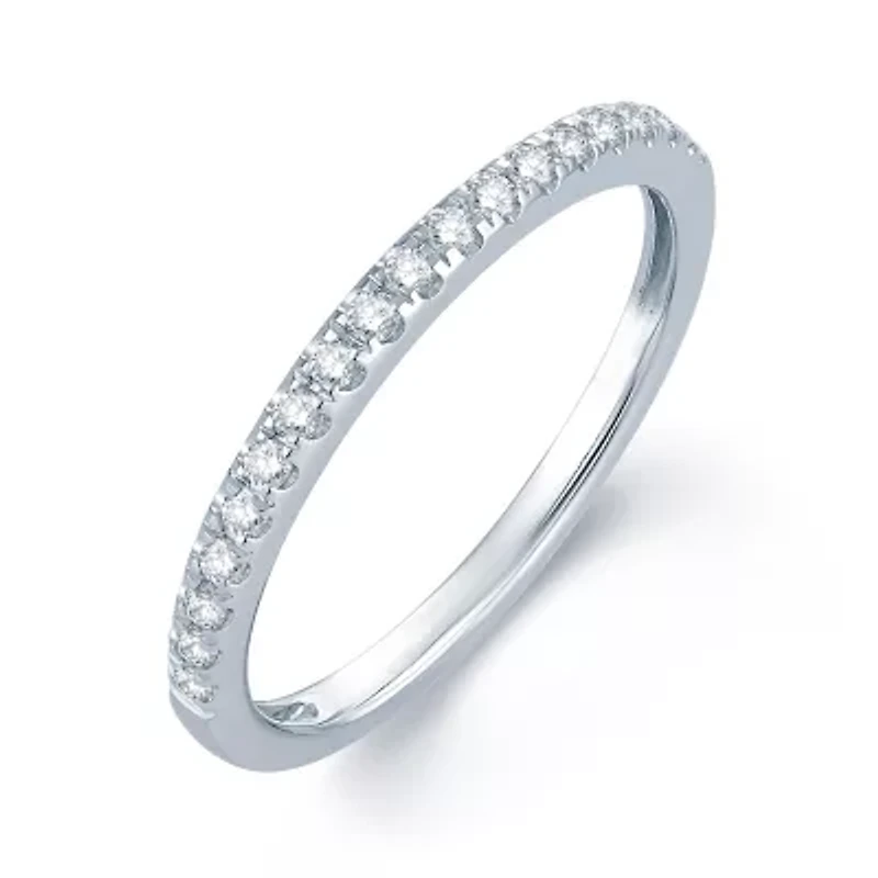 Womens 1/5 CT. Natural White Diamond 14K Gold Wedding Band