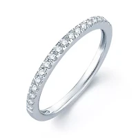 Womens 1/5 CT. Natural White Diamond 14K Gold Wedding Band