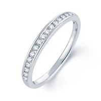 Womens 1/5 CT. Natural White Diamond 10K Gold Wedding Band