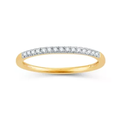 Womens Diamond Accent Natural White 14K Gold Wedding Band