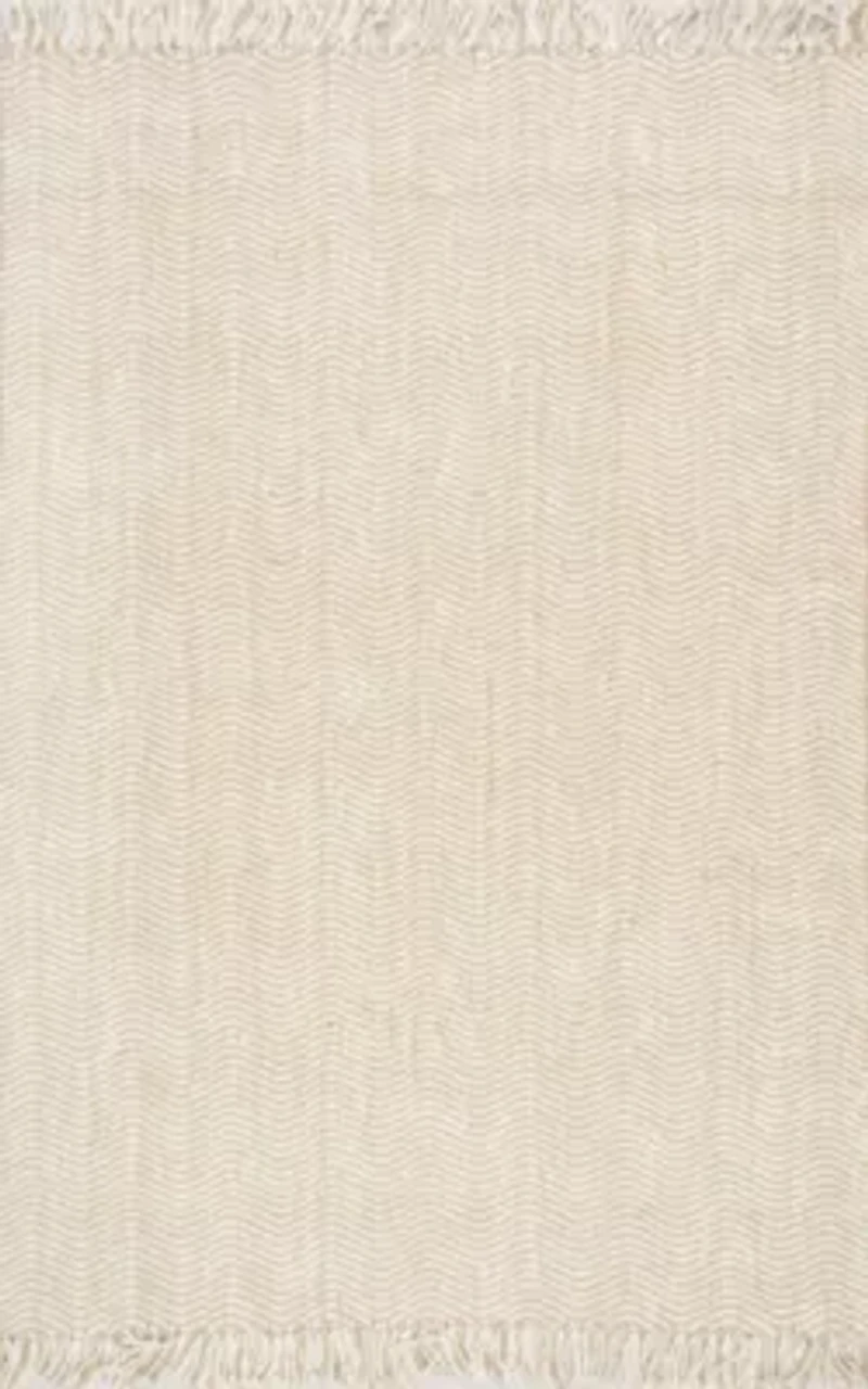 nuLoom Hand Woven Don Jute with Fringe Rug