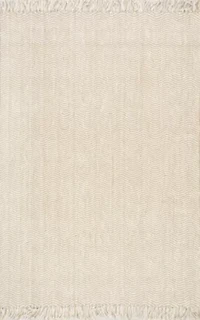 nuLoom Hand Woven Don Jute with Fringe Rug