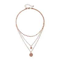 Bijoux Bar Delicates Rose Tone Womens 16 Inch Strand Necklace