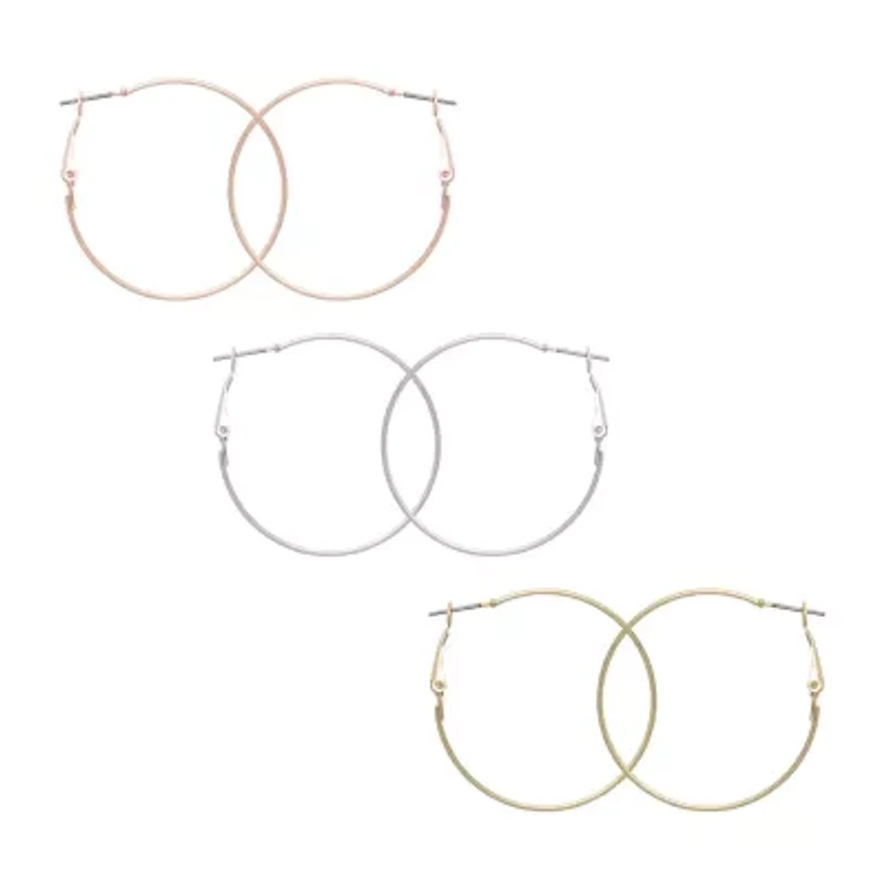 Mixit Womens 3 Pair Earring Set