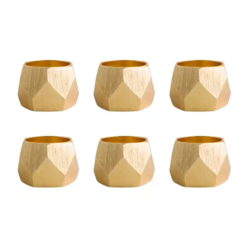 Design Imports Triangle 6-pc. Napkin Rings