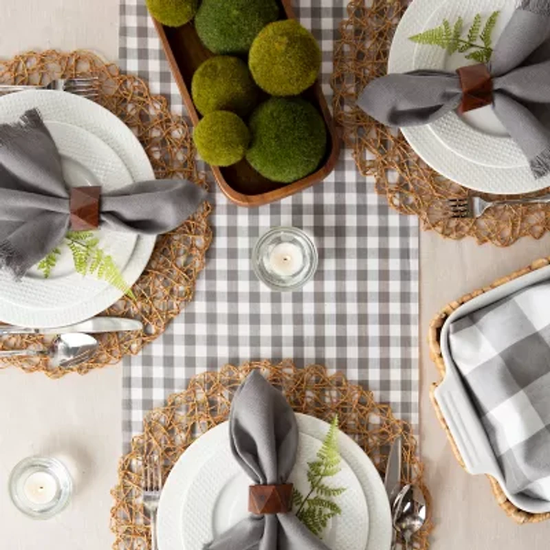 Design Imports Gingham Buffalo Check Table Runner