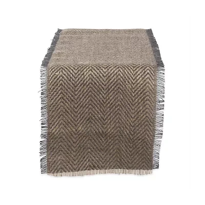Design Imports Chevron Burlap Table Runner