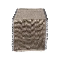 Design Imports Chevron Burlap Table Runner
