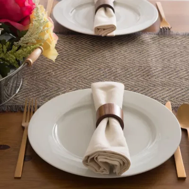 Design Imports Chevron Burlap Table Runner