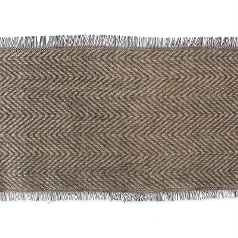 Design Imports Chevron Burlap Table Runner