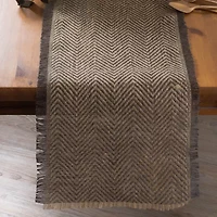Design Imports Chevron Burlap Table Runner