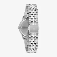 Bulova Classic Womens Crystal Accent Silver Tone Stainless Steel Bracelet Watch 96p226